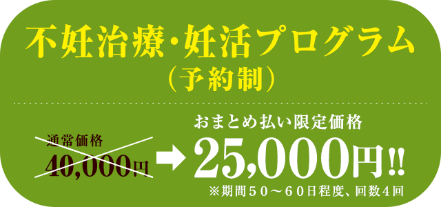 不妊治療・妊活プログラム(予約制)