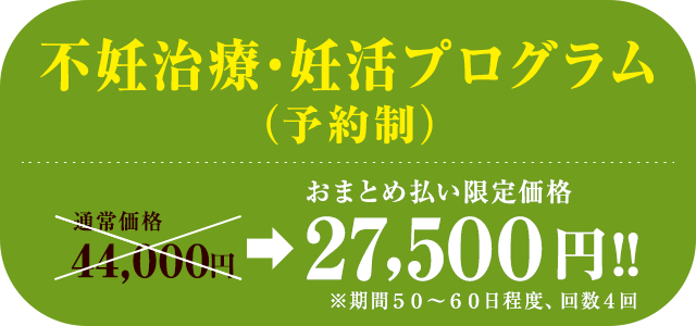 不妊治療・妊活プログラム(予約制)